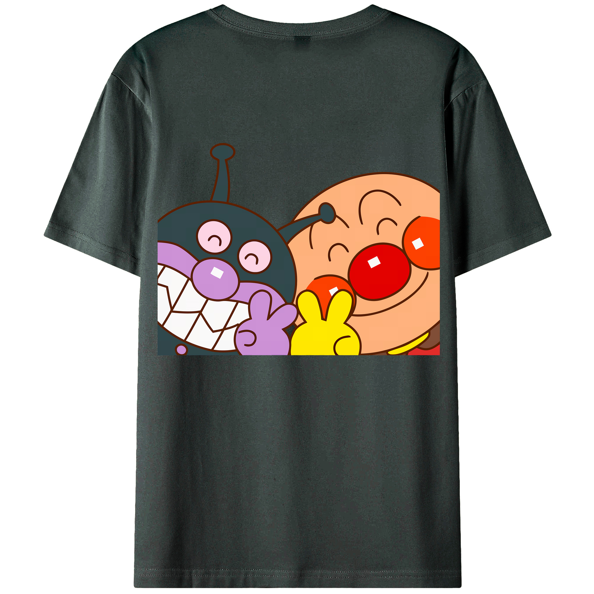 （画像用） アンパンマン Anpanman 綿100％ メンズ半袖Tシャツ（バックプリント） 通気性